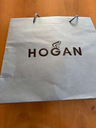 Sacchetto carta shopper Hogan Grigio/azzurro