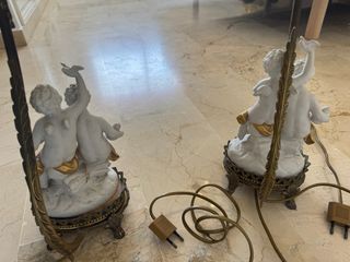 Lámpara Clásica con Figuras de Ángeles