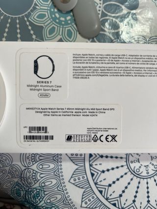 Apple Watch Series 7 45mm GPS Negro - Completo