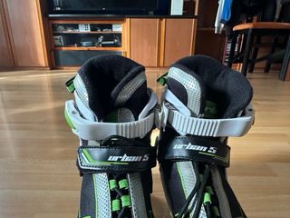 Patines en línea blancos y verdes talla 37-40