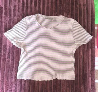 Top corto a rayas