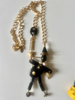 Collar largo Filrozer.J negro y dorado