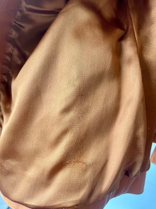 Chaqueta de cuero naranja