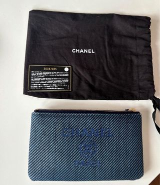 Pochette Chanel Denim Azul