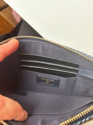 Pochette Chanel Denim Azul