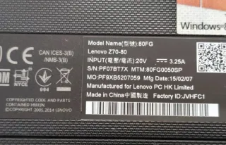 Portátil Lenovo Z70 Intel i7 16 Gb Ram