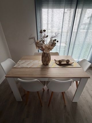 Mesa de comedor cocina-salon y sillas