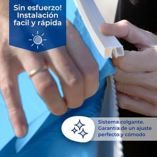 Liner para Piscinas Ovaladas, 610 x 375 x 120 cm (