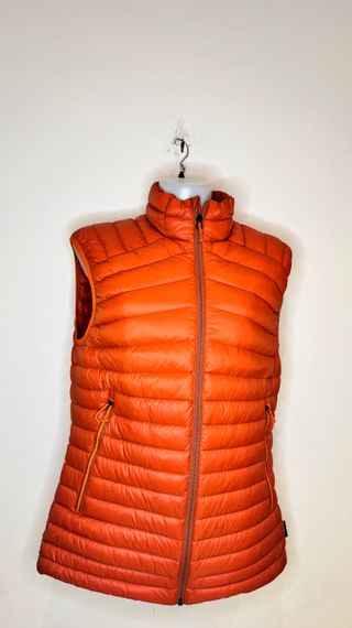 Gilet piumino Decathlon arancione taglia L leggero