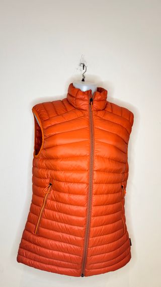 Gilet piumino Decathlon arancione taglia L leggero