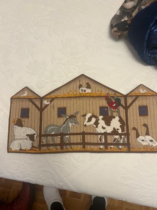 Belen de tela vintage ingles precioso