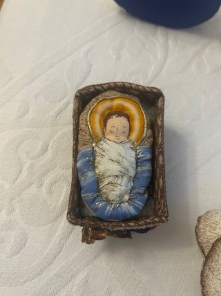 Belen de tela vintage ingles precioso