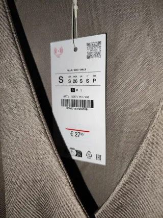 Vestido Zara Beige Largo