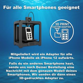 DIVEVOLK Funda de buceo compatible con iPhone 12/1