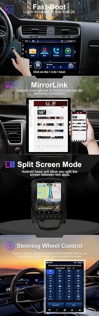 SXAUTO - 6G+128G - Android 14 IPS Autoradio para O