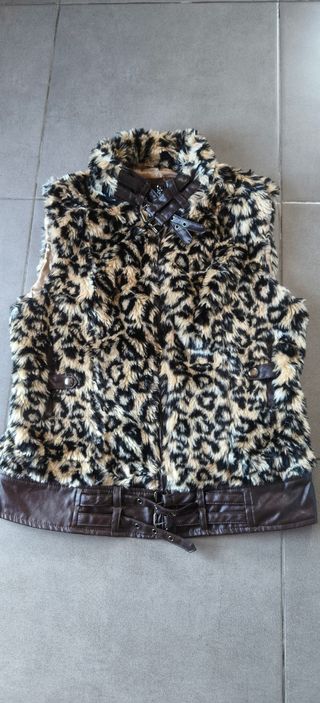 Chaleco pelo animal print