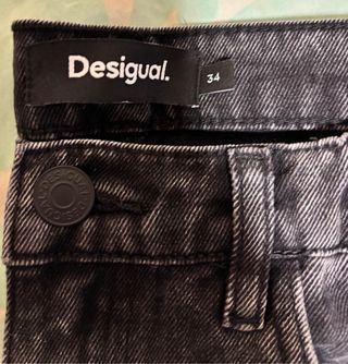 Pantalón Desigual combinado jogger gris/negro T34