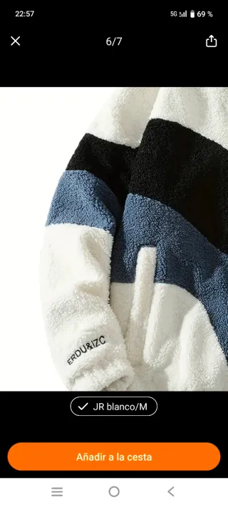 Chaqueta de lana y felpa talla s