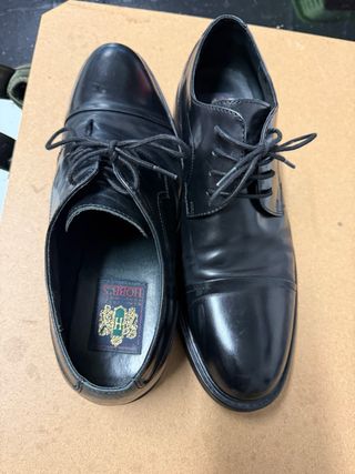 Zapatos Derby Piel Negra T44 Hobbs premium y top
