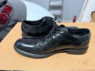 Zapatos Derby Piel Negra T44 Hobbs premium y top