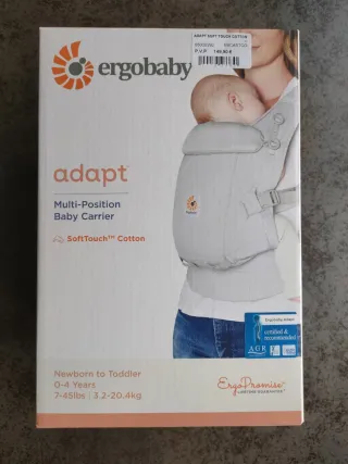 Mochila Ergobaby Adapt Algodón Gris Perlado