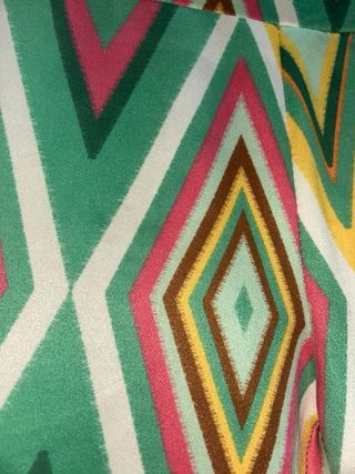 Pantalones campana geométricos retro