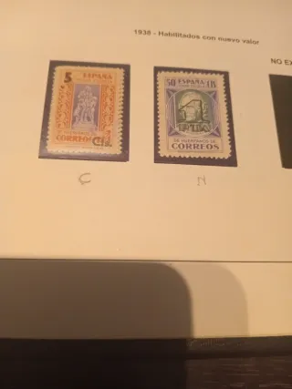 Sellos de Beneficencia de 1938.