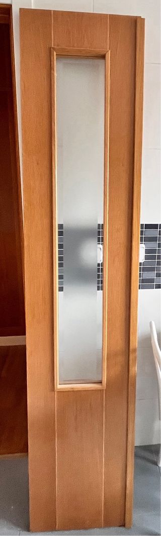 Puerta de madera con cristal para salón 80/40/202