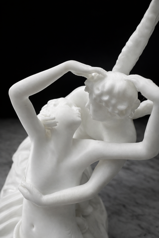Scultura Amore e Psiche Design 3D Bianca