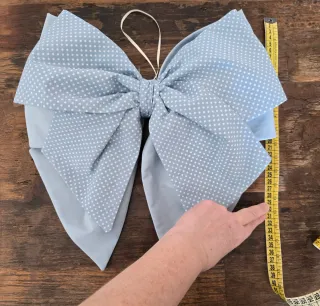 Fiocco nascita pois azzurro