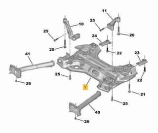9808812580 PUENTE DELANTERO PEUGEOT 3008 - (2022,