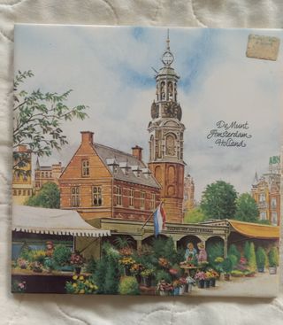 4 Piastrelle Olandesi Royal Schwab Dipinte a Mano