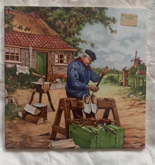 4 Piastrelle Olandesi Royal Schwab Dipinte a Mano