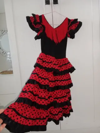Disfraz Sevillana Flamenca Rojo y Negro