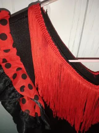 Disfraz Sevillana Flamenca Rojo y Negro
