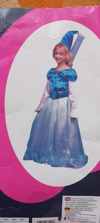 Disfraz de Hada Azul. Talla de 6 a 8 años