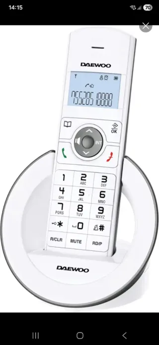 Teléfono Inalámbrico Daewoo Blanco