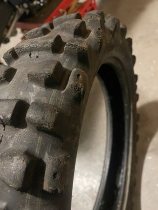 Neumático Enduro Mitas 454 Doble Raya Verde