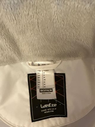 Cazadora esquí Wed'ze Talla M. Pluma. Impermeable