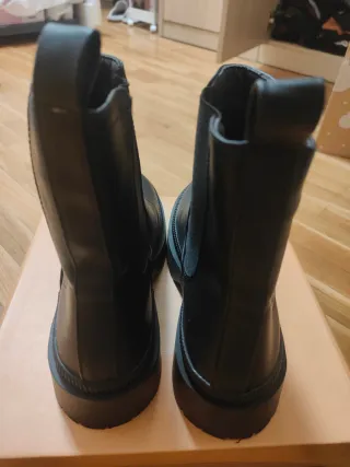 Botín piel vegana negro talla 38