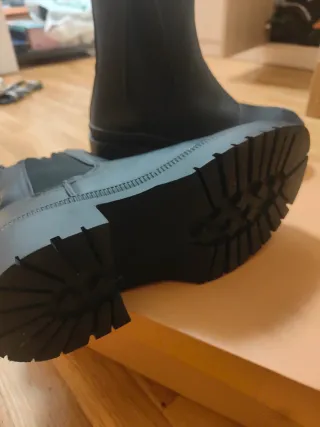 Botín piel vegana negro talla 38