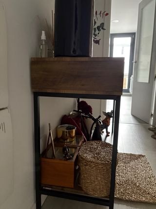 Consola per ingresso in legno e metallo