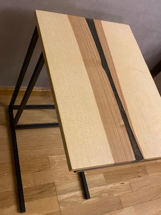 Mesita Fresno y Resina Epoxi