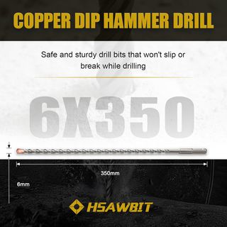 Broca de mampostería SDS de 6 mm x 350 mm de largo