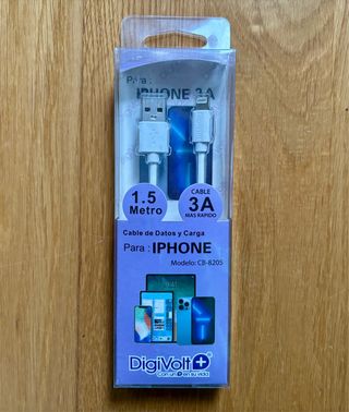 Cable Carga iPhone Lightning 1.5m 3A