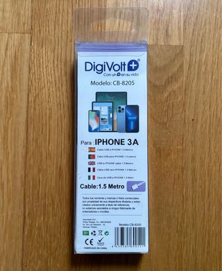 Cable Carga iPhone Lightning 1.5m 3A