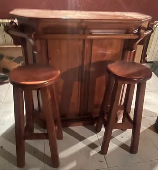 Barra de bar de madera