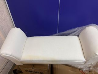 Taburete Pie de Cama Banqueta con Brazos Tapizada