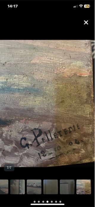Óleo antiguo firmado C.P.Pellicer