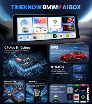 TIMEKNOW CarPlay Adaptador Inalámbrico para BMW Ca